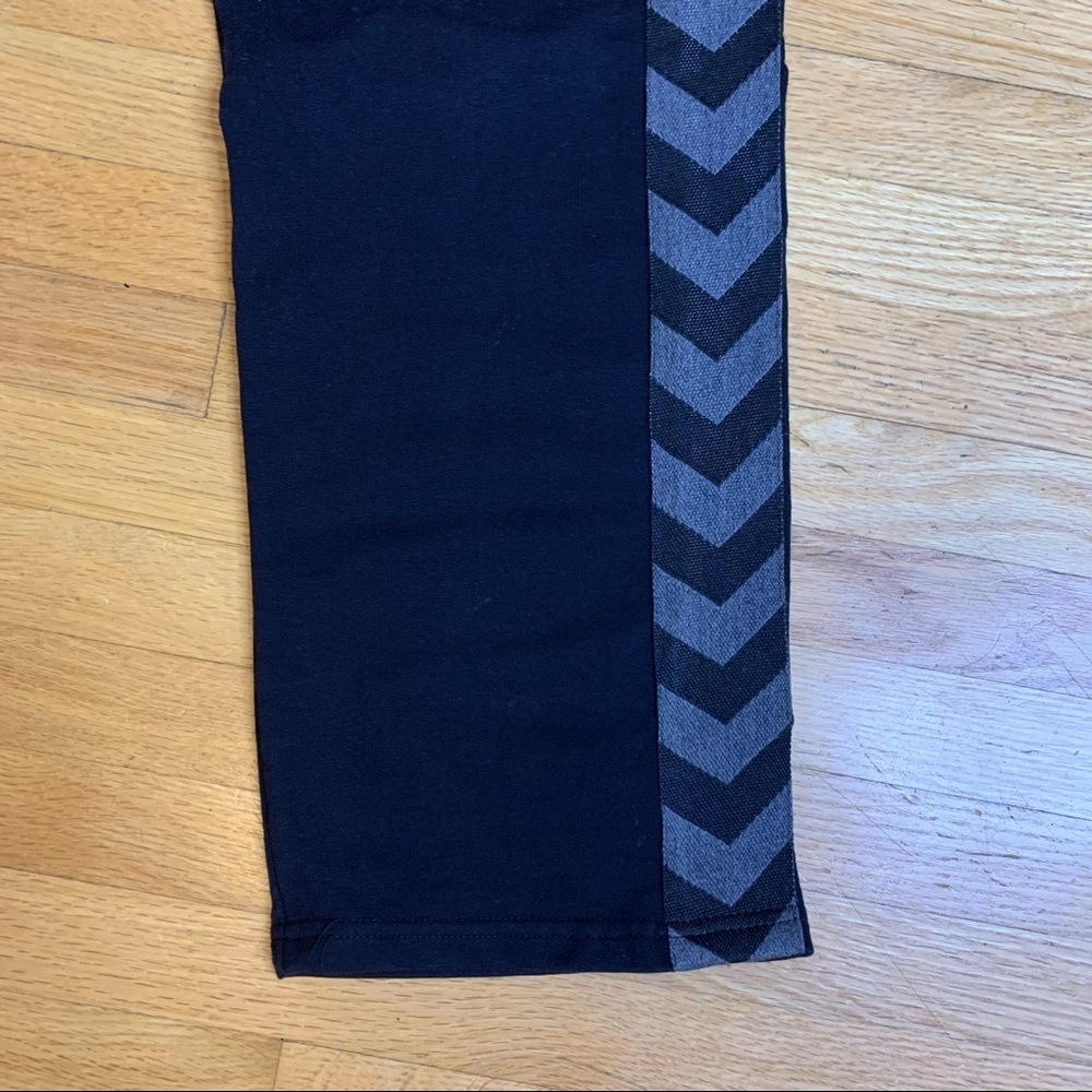 Hummel Athletic Track Pants Black Grey Straight Leg Cotton Blend Women’s Small - Picture 4 of 13